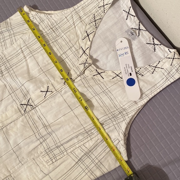 tulip clothing The Victoria in White Onyx windowpane print sleeveless dress XS - Picture 9 of 11